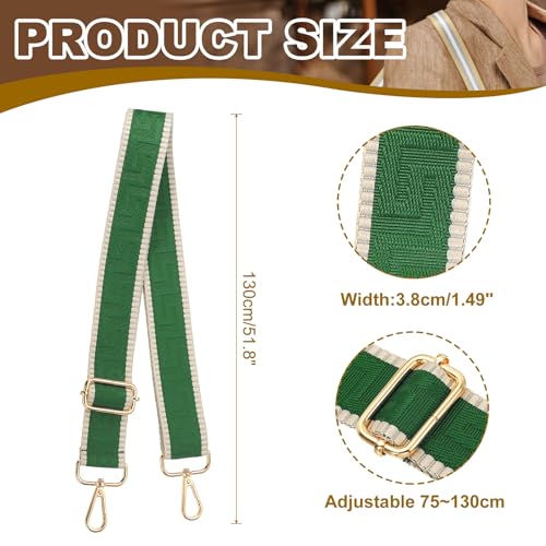 Image of PATIKIL Purse Strap, Adjustable Crossbody Bag Straps Wide Shoulder Strap Universal Replacement Shoulder Bag Belt for Women's Handbags Canvas Satchels Bag Backpack, Green