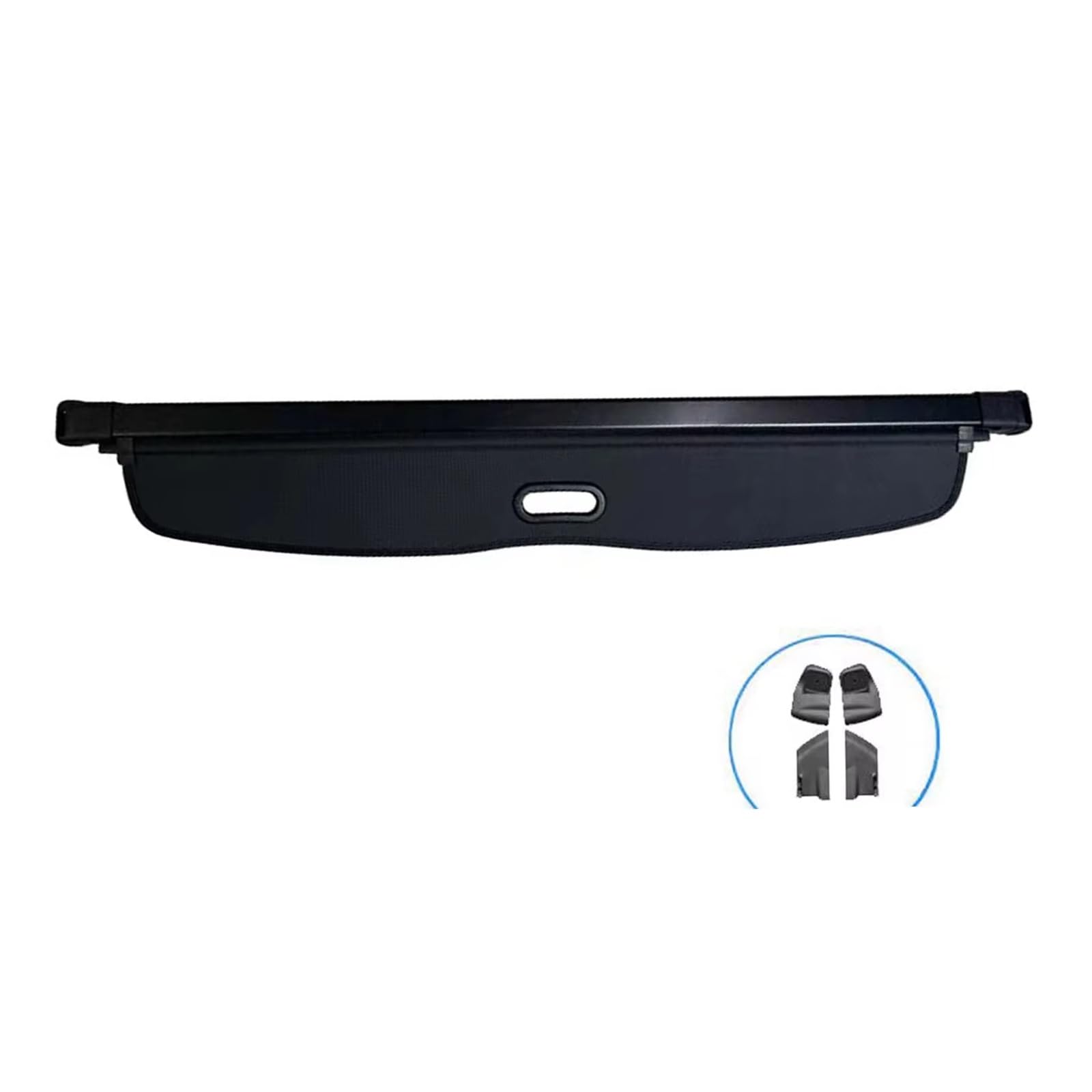 RéTractable ÉTagèRe ArrièRe Coffre Pour Tesla Pour Model Y Pour Juniper 2025 2026 Cache-bagages Rétractable Protection Coffre Arrière(Noir)