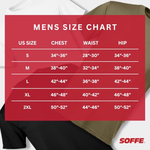 Soffe Men's 3 Pack 4.3 Oz Cotton Military Tee, Black, X-Large by Soffe - Used condition - Image 4