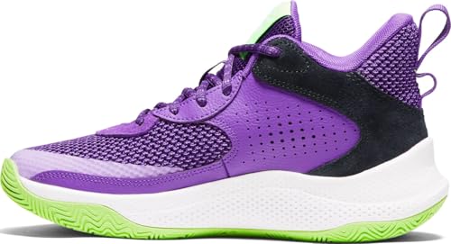 Under Armour Unisex Grade School 3Z 24 Suede, (501) Lavish/Purple/Hyper Green, 4.5, US