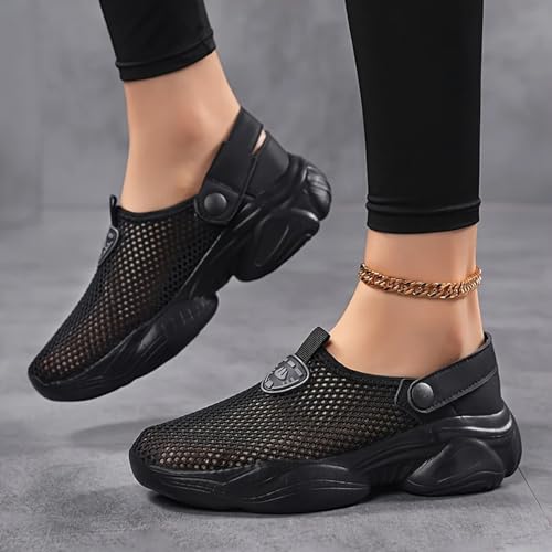 Womens Walking Shoes Closed Toe Platform Fashion Sneakers For Women Comfortable Slip On Lightweight Casual Sports Shoes Outdoor Non-Slip Breathable Running Workout Athletic Sneakers2