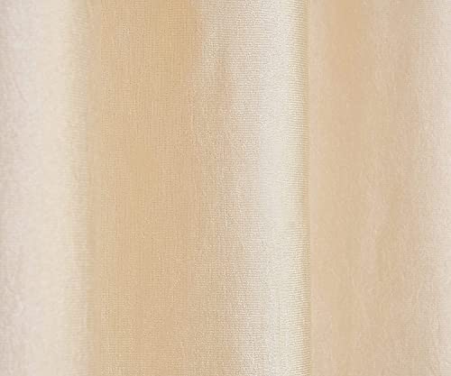 Image of Curtains 7 Feet Long for Living Room - Door Curtains Set of 1 Pcs Panel, Curtain Solid Parda for Home Decor & Office Cream Colour 7 feet (48 x 84 Inch) - 1 Pcs