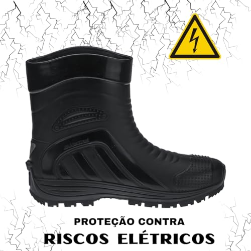 Imagem frontal das botas com fundo branco e padrão de linhas quebradas. Imagem frontal das botas com fundo branco e padrão de linhas quebradas.
