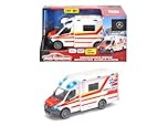 MOJORETTE Grand Series Ambulance Toy Mercedes-Benz, Made of Metal and Plastic, 12.5 cm, Light and Sound (213712001038)