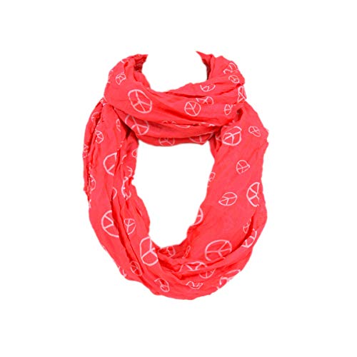 TrendsBlue Premium Peace Sign Infinity Loop Fashion Scarf