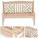 STOBOK Mini Holz Bank Miniatur Puppenhaus Zubehör Mini Doppel Stuhl Modell für Photo Booth Requisiten