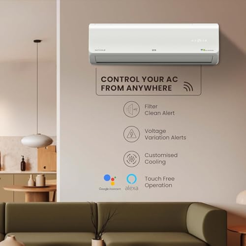 Image of IFB Model Silver Plus Smart Series 1.5 Ton 5 Star In-built Wifi Split AC with HD Compressor, AI, Dual Gold Fin & 8-in-1 Flexi Mode - White (CI185SL22SGN1, Copper Condenser)