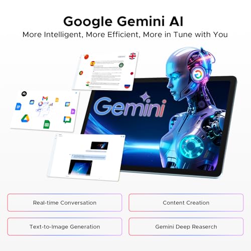 Image of P13 Pro 13.4 Inch Android Tablet, Android 16 Tablet with Gemini AI, UNISOC T7280 Octa Core, 48GB RAM+256GB ROM, 2.4K 120Hz Screen, 12000mAh, 4G LTE, 16MP+8MP, Tablet with Keyboard, Pen-Blue