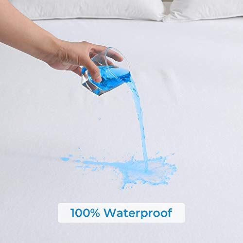 Beedsooth Waterproof Mattress Protector - Single (90x200cm) Breathable Hypoallergenic Noiseless Mattress Cover with 4 Elastic Corner Straps Fits up to 30 cm deep - Soft Cotton