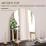 DARENYI 16"x12" Arched Wall Mirror for Bathroom, Frameless Acrylic Vanity Arch Mirror Wall Decor for Bathroom, Living Room, Bedroom, Entryway, Hallways - Image 2