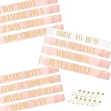 Yyaiyzd Bachelorette Party Sashes for Bride To Be and Bridesmaid Decorations, Bridal Shower Engagement Wedding Party Favors,12Pack