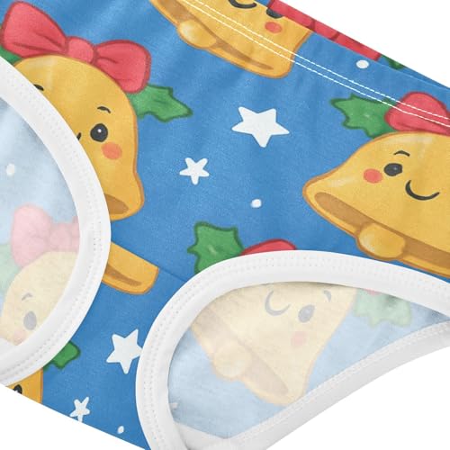 Girls' Panties Breathable Underwear for Toddlers Christmas Bells in Sizes 2T,3T, 4T, 5T, 6Y and 8Y4