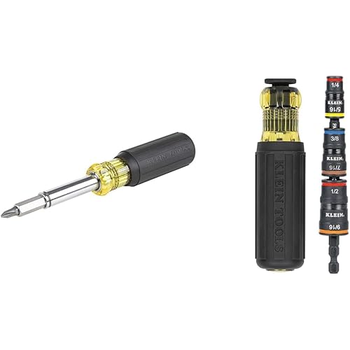 Klein 11-in-1 Magnetic Multi-Bit Screwdriver/Nut Driver 32500MAG + 7-in-1 Impact Flip Socket Set 32910