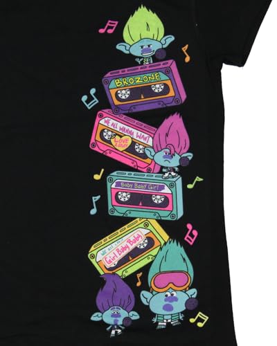 Seven Times Six Trolls Band Together Little Girl's BroZone Mixtape Short Sleeve T-Shirt2