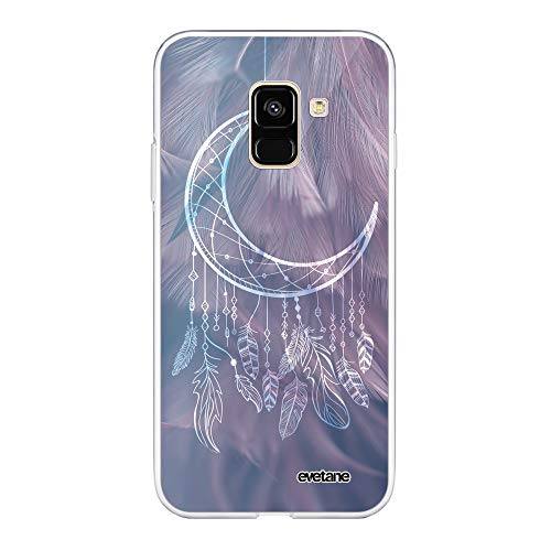 Evetane Carcasa Compatible con Samsung Galaxy A8 2018 360 Integral Carcasa Delantera Trasera Resistente, Fina protección sólida, Funda para Luna y atrapasueños, diseño de Moda Cover