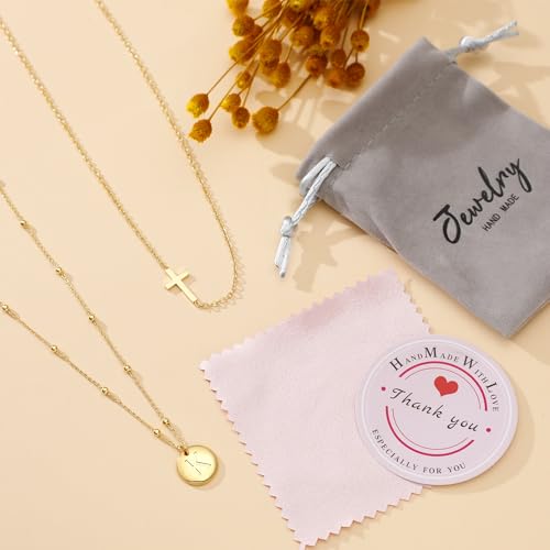 Ritach Cross Necklace for Women Girls - D Initial Necklaces for Women Cross Necklace for Girls Tween Teen Girl Gifts Trendy Stuff Layered Gold Necklaces for Women Girls Christian Gifts by Ritach - Used condition - Image 7