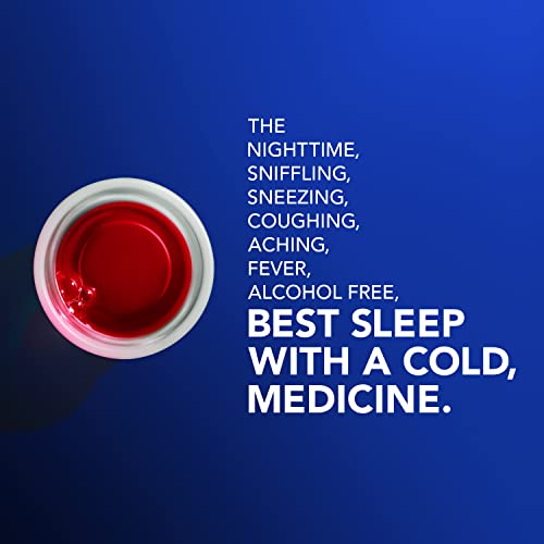 Vicks NyQuil, Alcohol Free, Cough, Cold & Flu Relief, Sore Throat, Fever & Congestion Relief, Berry, 12 Fl Oz - Image 5