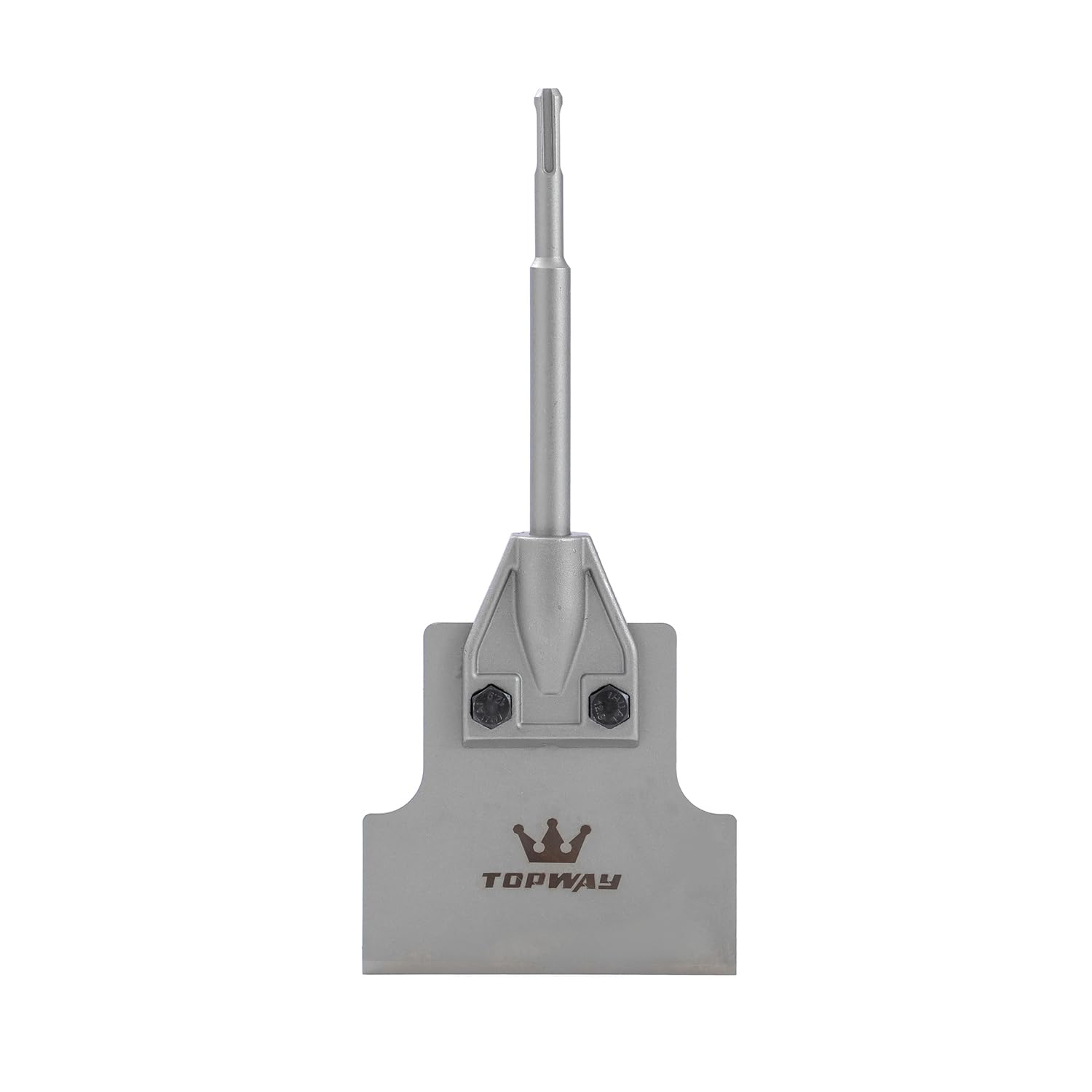 TOPWAY Set di SDS Plus/Max Scalpello per Piastrelle 4 Pollici + 5 Pollici Raschietto per Pavimenti, Scalpello a Spatola per Rimozione di Piastrelle, Tappeti, Linoleum 121118