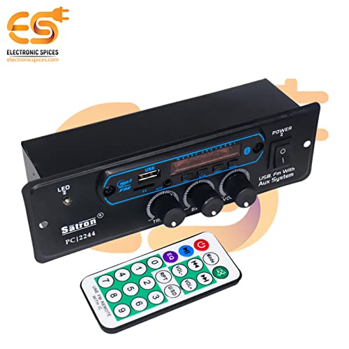 Image of Electronic Spices Wireless Hi-fi Bluetooth MP3 USB FM Player Module with Remote, Stereo, Volume, Bass and Treble Control Complete Amplifier System