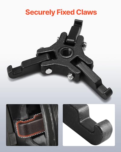Image of VEVOR LS Harmonic Balancer Puller Kit, Adjustable 3-Jaw Puller Fits Most Late Model Vehicles, 3-Jaw Pulley Puller Set with 4 Forcing Rods for Removing Harmonic Balancers Without Removing The Radiator