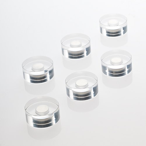 Preisvergleich Produktbild Design Magnete, Durchmesser 25 x 11 mm, Haftkraft circa 2.5 kg, acryl / transparent