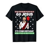 Go Jesus C'est Ton Anniversaire Equipe Jesus Ugly Christmas T-Shirt