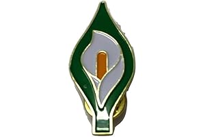 Large 40mm Easter Lily Enamel Pin Badge - Irish Republican Rebel 1916