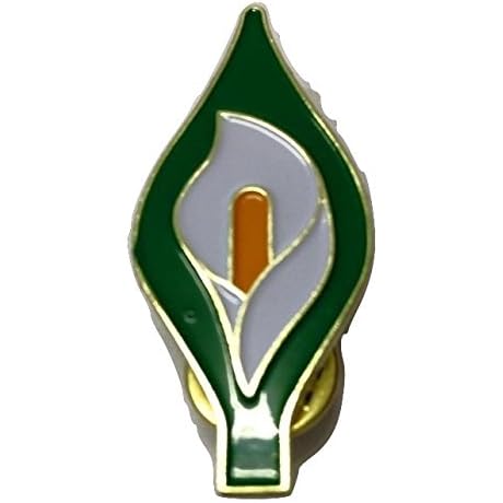 Large 40mm Easter Lily Enamel Pin Badge - Irish Republican Rebel 1916