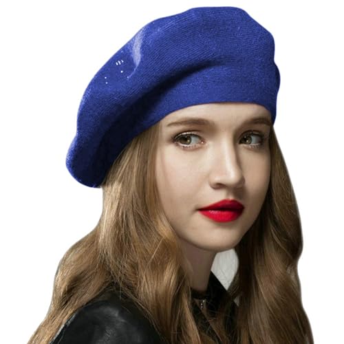 Sumolux Women Beret Hat French Beret Beanie Cap Classic Solid Color