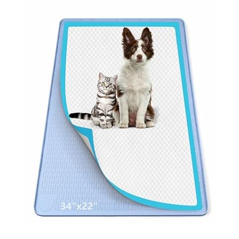 Bartuke Pee Pad Holder for Dogs 34''x22'' Silicone Puppy Pee Pad Tray, Blue — $24.29 (13% off)
