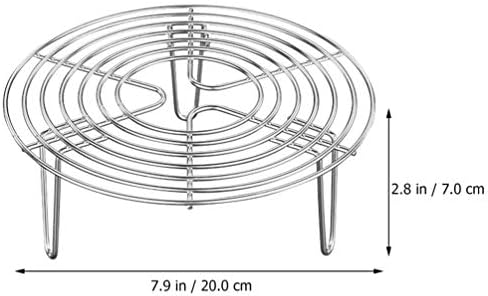 DOITOOL 7.8inch Round Cooling Rack for Cooking and Baking, Stainless Steel Steamer Rack, Steaming Rack Stand Canning Rack, Cake Cooling Rack, 2.7inch High