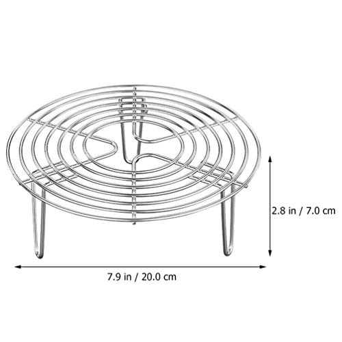 Cabilock Round Cooking Rack Stainless Steel Steamer Rack Grilling Rack Canning Rack Cooling Rack For Baking Canning Cooking 7.9X2.8 Inch #TOP2