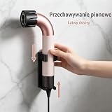 Affogato Uchwyt ścienny do suszarki do włosów, kompatybilny z Supersonic r, HD17 stojak na suszarkę do włosów, aluminiowy stojak do przechowywania suszarki do włosów do łazienki