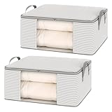 Dekorinex 2 Piezas 55 x 35 x 25cm Bolsa Almacenaje Ropa, Bolsas de Almacenaje de Ropa, Cajas para Guardar Ropas, Bolsas de Almacenamiento, Cajas Almacenajes Ropas, para Almohadas, Toallas, Mantas