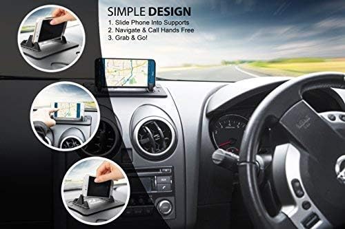 DreamLine Products Car Phone Holder Dashboard Mat - Premium Edition Mobile Phone Car Cradle Mount All Vehicles Phones GPS