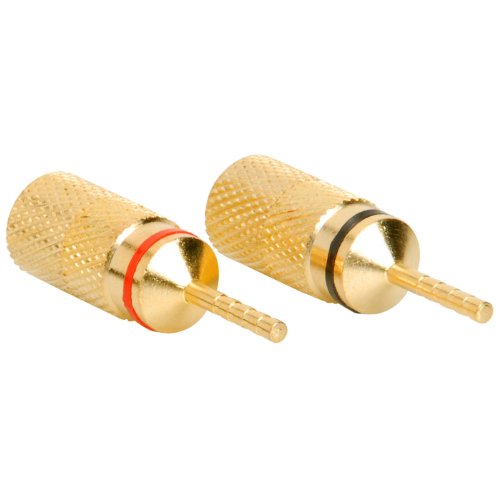 Parts Express Gold 12 AWG Speaker Pin Compression Connector Pair