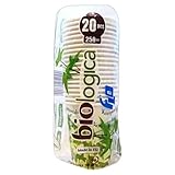 Set 16 Gläser Zellulose biologisch abbaubar 250 cc * 20 Stück.