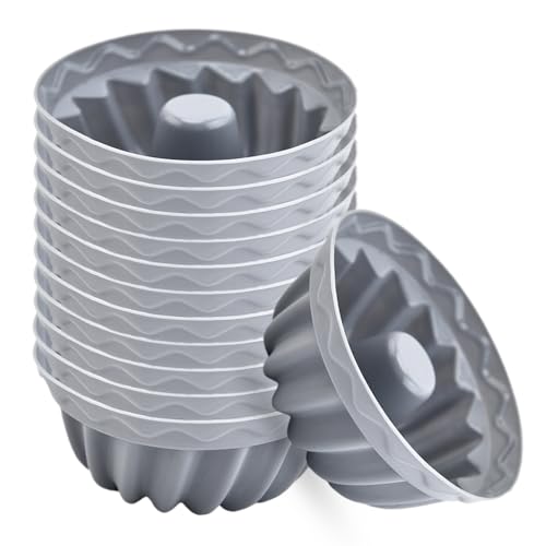 Caissettes Muffin Silicone pour Cuisson - Moules Cupcake Cuisson | Caissettes Cupcake | Moules Pâtisserie Réutilisables Antiadhésifs, 12 Pièces