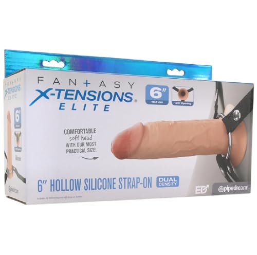 Fantasy Elite 6 Inch Hollow Strap-on with Harness and Lube -White | Erectile... - Image 4