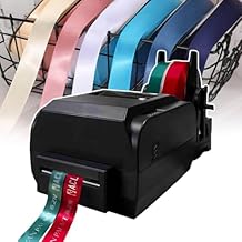 Digital Satin Ribbon Printing Machine, Satin Ribbon Printer Machine,Digital Ribbon Printer with Ribbon Holder,Stamping Printing Machine for Wrapping,Speed 150mm/S,Supports 50+ Languages,DoubleRow