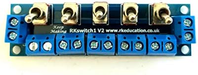 RKswitch1 V2 Toggle Switch Module for Model Railway Ideal for lighting, accessories - Smooth Toggles Constructed