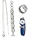 Produktbild Sunsa Click-Buttons Chunks Schmuck Druckknöpfe klick Button für Schmuck Set: Charms Halskette Ring Armband Damen Mädchen (70132)
