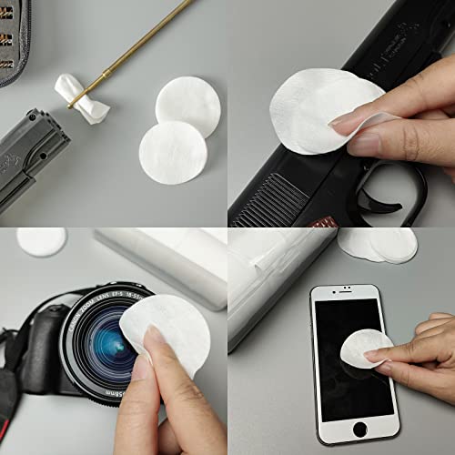 Thick Gun Cleaning Patches 600Pcs Gun Cleaning Pads With Storage Box Gun Cleaning Cloth Round Gun Cleaner 9Mm Cleaning Patches For Firearms Fit For .22 .380 .308 .357 .45 Caliber Gun Cleaning Wipes #TOP5