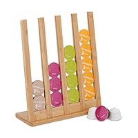 Relaxdays Kapselhalter für Dolce Gusto, Kaffeekapselhalter für 24 Kapseln, Kapselständer Bambus, HBT: 36x30x12 cm, Natur