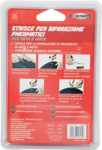 Start Strisce Per Riparazioni Pneumatici - Ideali Per Auto E Moto - Set 10 Pezzi - 4