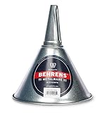 Behrens GF51 Galvanized Steel Funnel with Screen, 1 Quart