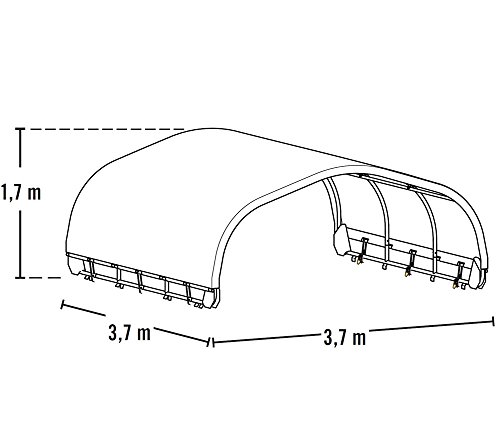 Foto von ShelterLogic Folien Weidezelt Überdachung ohne Stahlgestell | Grün | 370x370x170 cm