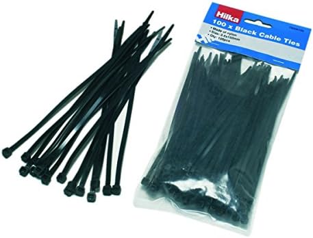 Hilka Tools 79250200 100 4.8mm x 200mm Cable Ties Black