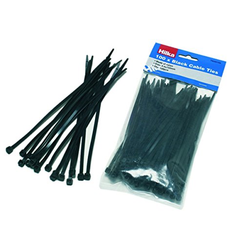 Hilka Tools 79250200 100 4.8mm x 200mm Cable Ties Black