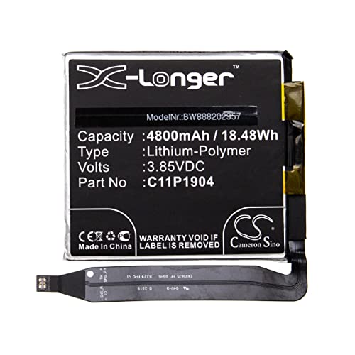 vhbw Akku kompatibel mit Asus ZenFone 7, 7 Pro, ZS670KS, ZS671KS Handy Smartphone Telefon (4800mAh, 3,85V, Li-Polymer)